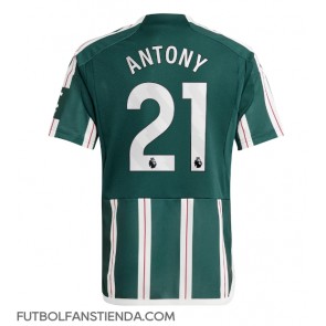 Manchester United Antony #21 Segunda Equipación 2023-24 Manga Corta